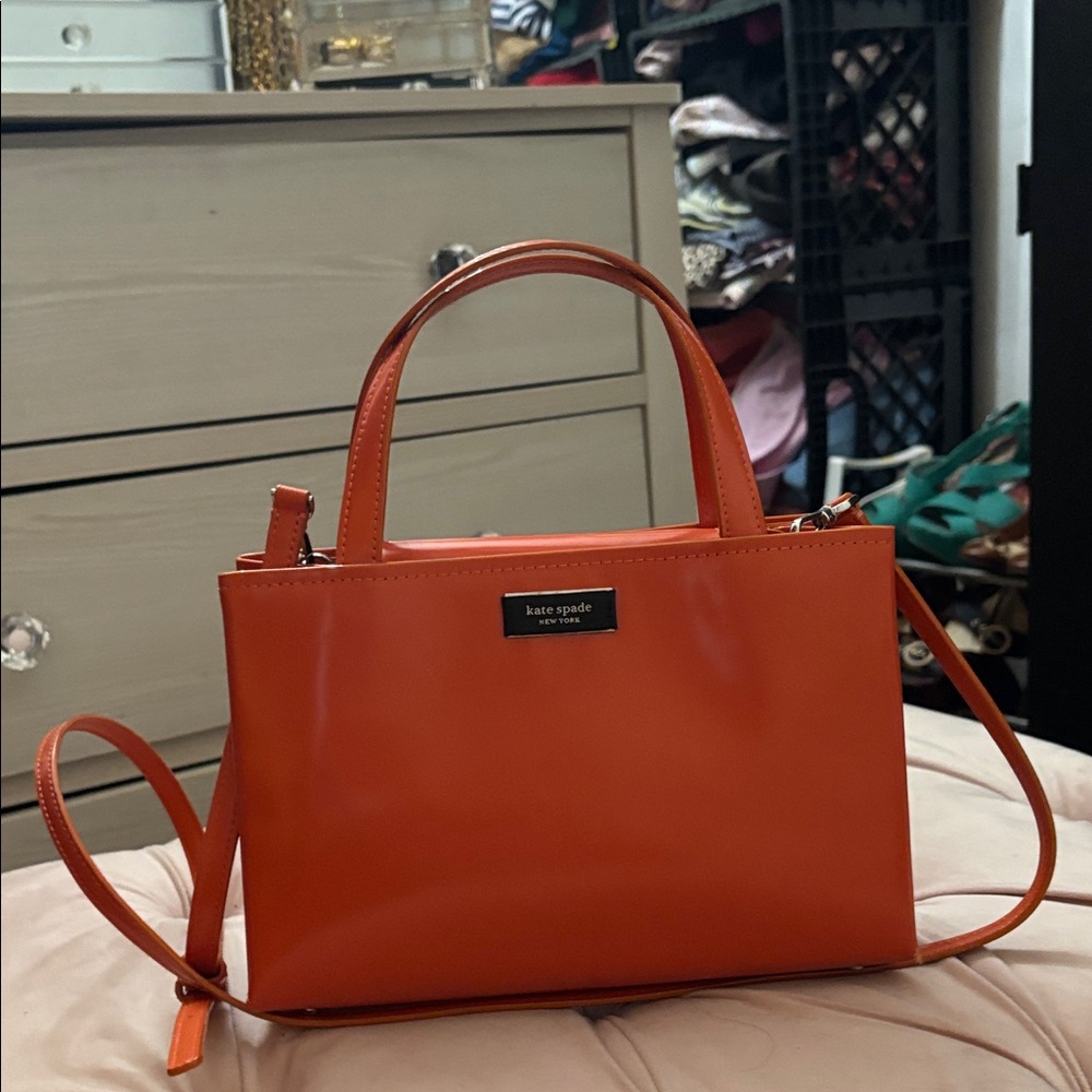 Kate Spade Bold Orange Serafina Leather Bag